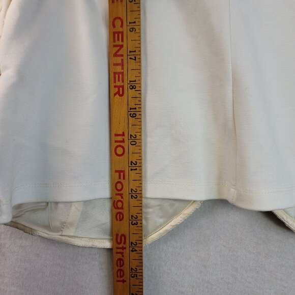 Robert Kitchen Quilted Puffer Jacket Medium Textured Cotton Button Cream - Picture 12 of 14